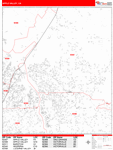 Apple Valley  Wall Map Red Line Style